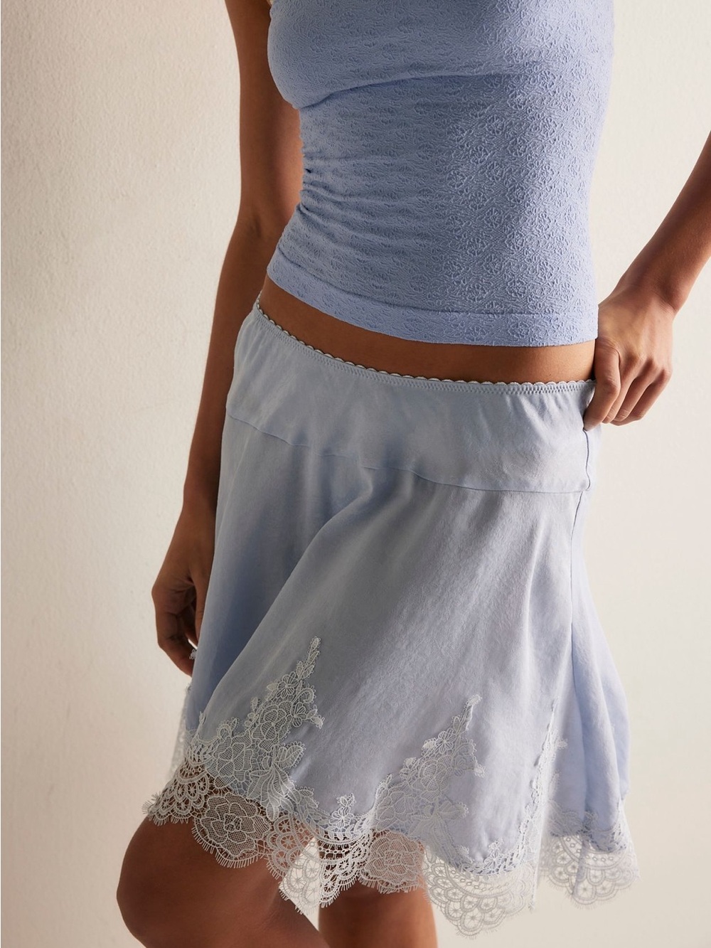 🫧NWOT FP SOMETHING SATIN MINI SLIP SKIRT